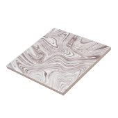 Elegant Roos Gold White marmer Tegeltje (Zijkant)