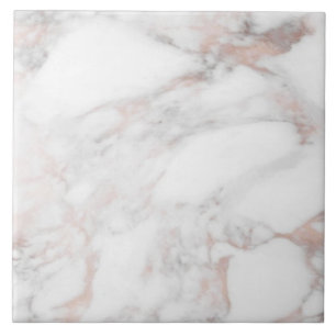 Elegant Roos Gold White Sjabloon Marble Tegeltje