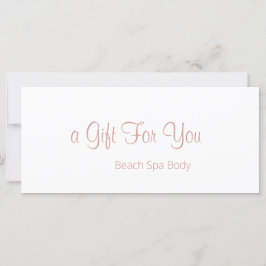 Elegant Roos Gold White Spa Salon Gift Certificate