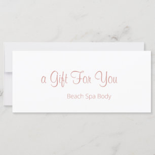 Elegant Roos Gold White Spa Salon Gift Certificate