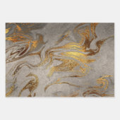 Elegant roos gold zilver goudmarmer inpakpapier vel (Voorkant 2)