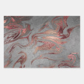Elegant roos gold zilver goudmarmer inpakpapier vel (Voorkant)