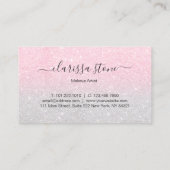 Elegant roos gold & zilveren glitter make-up kunst visitekaartje (Achterkant)