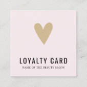 Elegant Roos Golden Heart BeautySalon Loyalty Kaar (Voorkant)