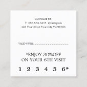 Elegant Roos Golden Heart BeautySalon Loyalty Kaar (Achterkant)