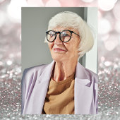 Elegant Roos Goud 70e foto Verjaardag Kaart