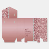 Elegant Roos Goud 80ste Verjaardag Bedankdoosjes (Ongevouwen)