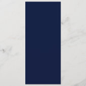 Elegant Roos Goud Blauw Blauw Blauw Bruiloft Menu (Achterkant)