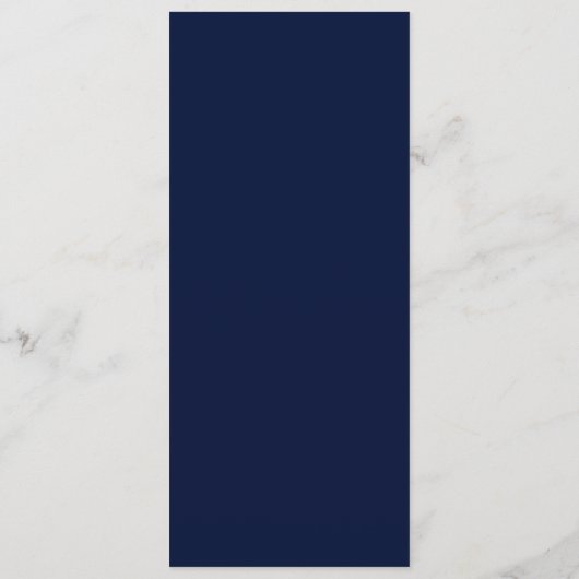 Elegant Roos Goud Blauw Blauw Blauw Bruiloft Menu (Achterkant)