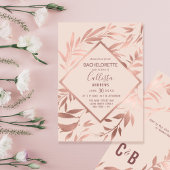 Elegant Roos Goud Bloemen Bachelorette Blush Roze Kaart