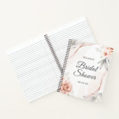 Elegant Roos Goud Bloemen Vrijgezellenfeest Bruilo Notitieboek (Binnen)