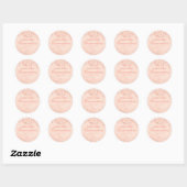 Elegant Roos Goud Blush Roze Bloemen Quinceanera Ronde Sticker (Vel)