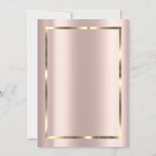 Elegant Roos Goud Bourgogne Bloemen Pensionering Kaart (Achterkant)