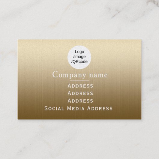 Elegant Roos Goud Bruin Monogram Visitekaartje (Achterkant)