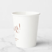 Elegant roos goud Cheers aangepaste script Bruilof Papieren Bekers (Links)