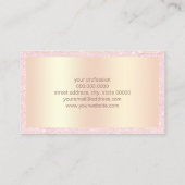 Elegant roos goud- en glittergebeurtenisplanner visitekaartje (Achterkant)