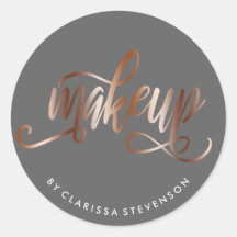 Elegant roos goud en grijze make-up artiest