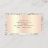 Elegant roos goud- en marmer-gebeurtenisplanner visitekaartje (Achterkant)