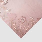 Elegant Roos Goud en roze bloemig Tissuepapier (Detail)