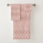Elegant roos goud en roze kerstboomstructuur bad handdoek (Insitu)