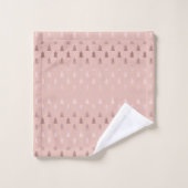 Elegant roos goud en roze kerstboomstructuur bad handdoek (Wasdoekje)