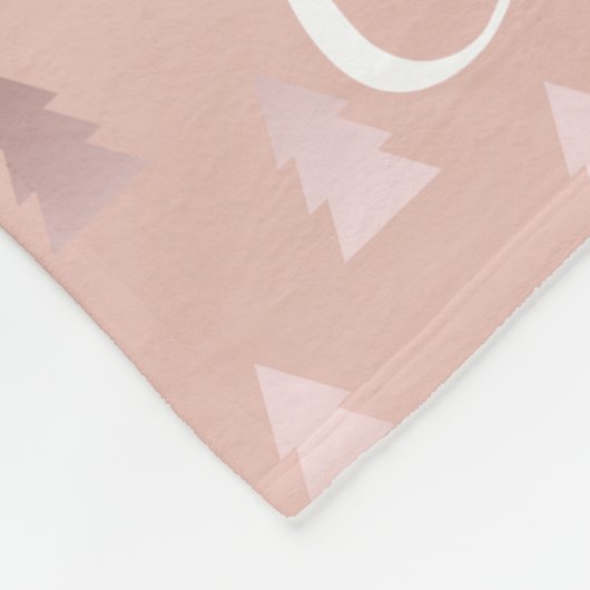 Elegant roos goud en roze kerstboomstructuur fleece deken (Hoek)