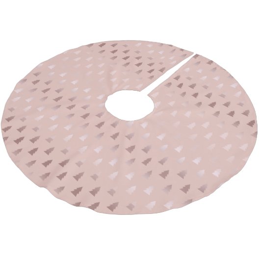 Elegant roos goud en roze kerstboomstructuur kerstboom rok (Gekanteld)