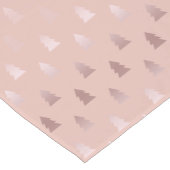 Elegant roos goud en roze kerstboomstructuur korte tafelloper (Hoek)