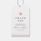Elegant Roos goud floral minimalist bedankt Cadeaulabel (Voorkant)