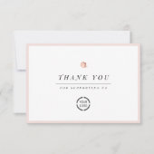 Elegant Roos goud floral minimalist business Bedankkaart (Voorkant)