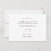 Elegant Roos goud floral minimalist business Bedankkaart (Achterkant)