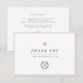 Elegant Roos goud floral minimalist business Bedankkaart (Voorkant / Achterkant)