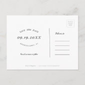Elegant Roos goud floral minimalist save the date Aankondigingskaart (Achterkant)