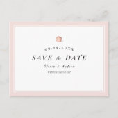 Elegant Roos goud floral minimalist save the date Aankondigingskaart (Voorkant)