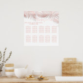 Elegant roos goud folie tropische bladeren romanti poster (Keuken)