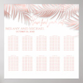 Elegant roos goud folie tropische bladeren romanti poster (Voorkant)