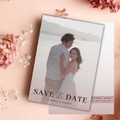 Elegant Roos Goud & Foto Opslaan van de Datum Save The Date