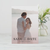 Elegant Roos Goud & Foto Opslaan van de Datum Save The Date (Staand voorkant)