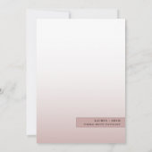 Elegant Roos Goud & Foto Opslaan van de Datum Save The Date (Achterkant)
