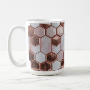 Elegant Roos Goud Geometrische Classic Mok 15 oz