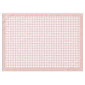 Elegant Roos Goud Geruit Geplaagd Tafelkleed (Voorkant (Horizontaal))