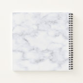 Elegant Roos Goud Gewoon Getrouwd Trouwmarmer Notitieboek (Achterkant)