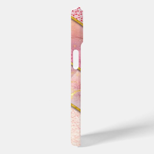 Elegant roos goud girly geometrisch Case-Mate iPhone case (Achterkant / Rechts)