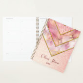 Elegant roos goud girly geometrisch planner (Display)