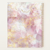 Elegant roos goud girly geometrisch planner (Achterkant)