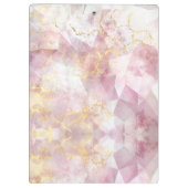 Elegant roos goud girly geometrisch schetsboek klembord (Achterkant)