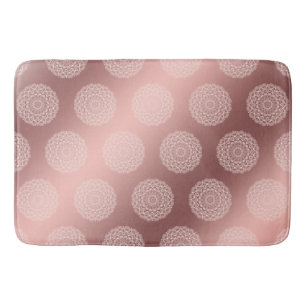 Elegant Roos Goud Girly Mandala Patroon Badmat