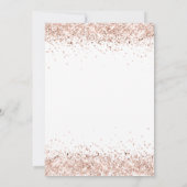 Elegant Roos Goud Glitter Baby shower Kaart (Achterkant)