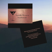 Elegant Roos Goud Glitter Bartender Visitekaartje