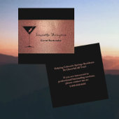 Elegant Roos Goud Glitter Bartender Visitekaartje